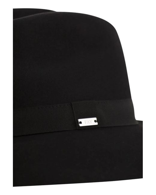 Fay Black Wool Felt Hat