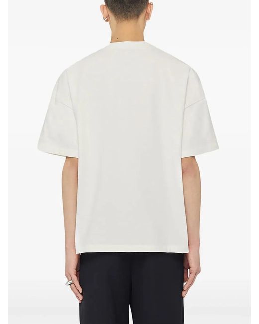 Jil Sander White Cotton T-Shirt for men