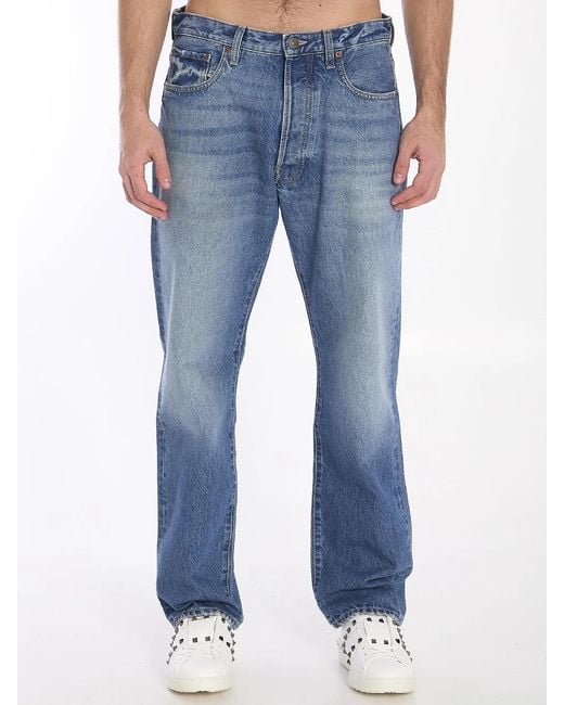 Valentino Garavani Blue Denim Trousers for men