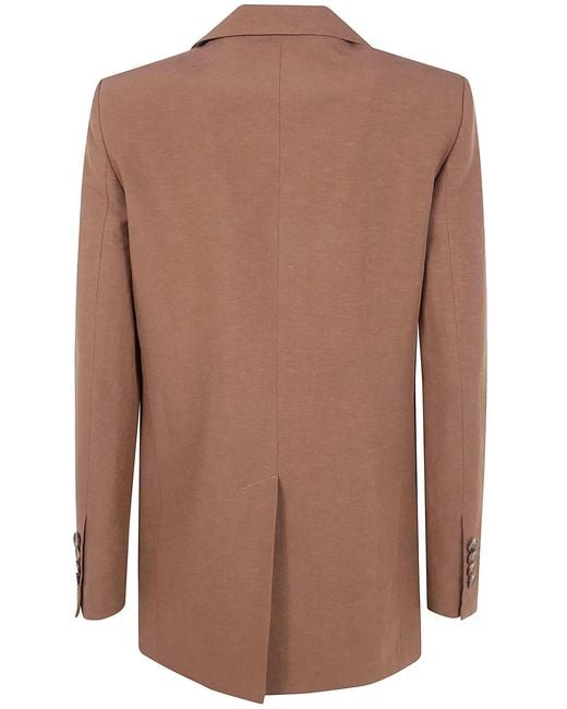 DR. HOPE Brown Double Breasted Blazer Jacket