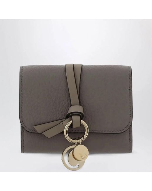 Chloé Gray Small Alphabet Trifold Wallet