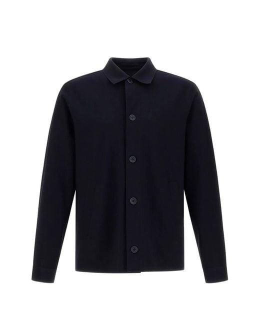 Herno Blue Technical Shirt Jacket for men