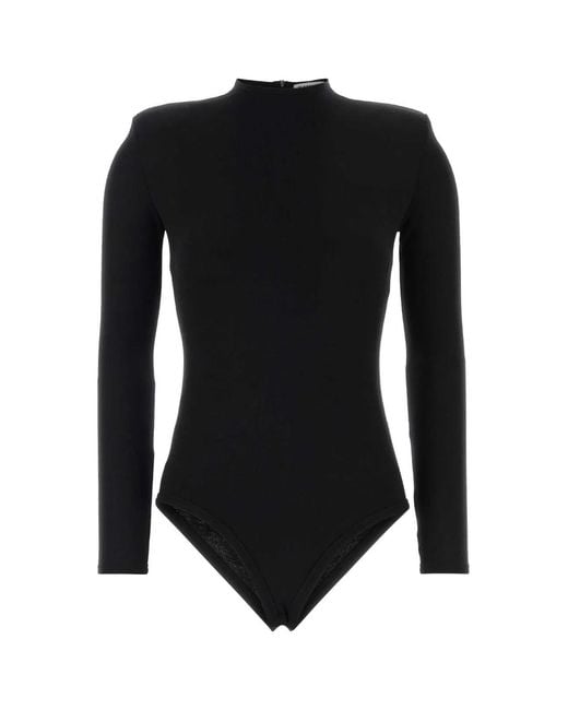 Jil Sander Black Wool Bodysuit