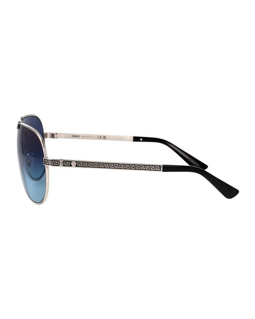 Versace Blue Metal Sunglasses for men