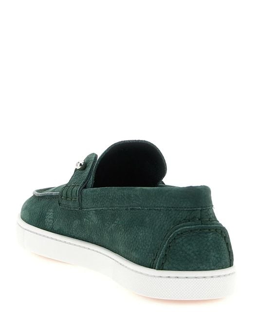 Christian Louboutin Green 'Chambeliboat' Loafers for men