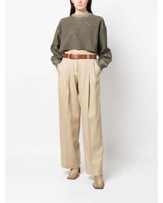 Golden Goose Deluxe Brand Natural Luxurious Wool Trousers