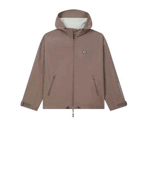 KENZO Brown Dove Zip-Up Jacket With Hood for men