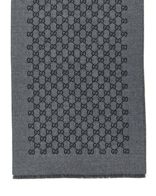 Gucci Gray 'Sogi' Scarf for men