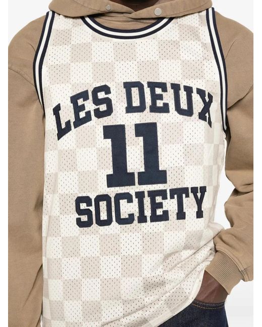 Les Deux White "Silas" Mesh Tank Top for men
