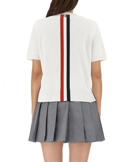 Thom Browne White Boxy Fit T-Shirt