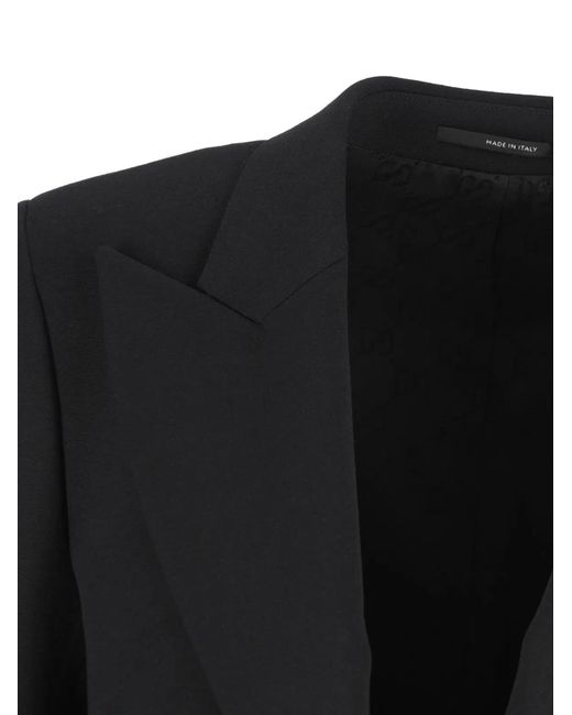 Gucci Black Wool Single-Breasted Jacket