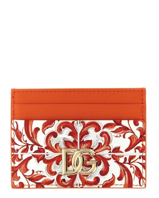 Dolce & Gabbana Red Dolce & Gabbana '3.5' Card Holder