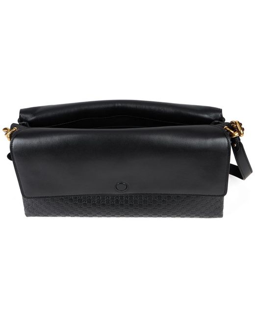 Gucci Black Leather Large Shoulder Bag