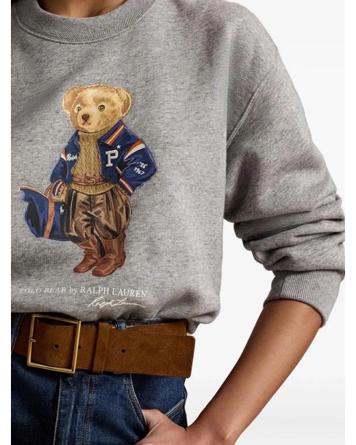 Polo Ralph Lauren Gray Polo Bear Fleece Crewneck