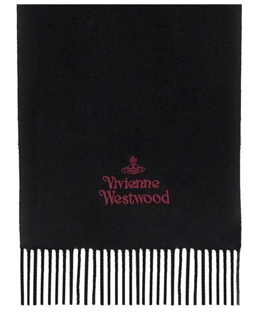 Vivienne Westwood Black Wool Scarf