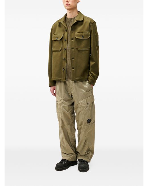 C P Company Green C.P.Company Lens-Detail Pocketed Jacket for men