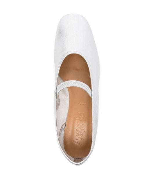 Aeyde White Pippa Nappa Leather Laminated