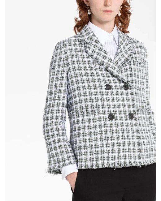 Thom Browne Gray Cotton Cropped Sportcoat