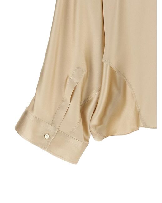 Brunello Cucinelli Natural 'Monile' Satin Shirt