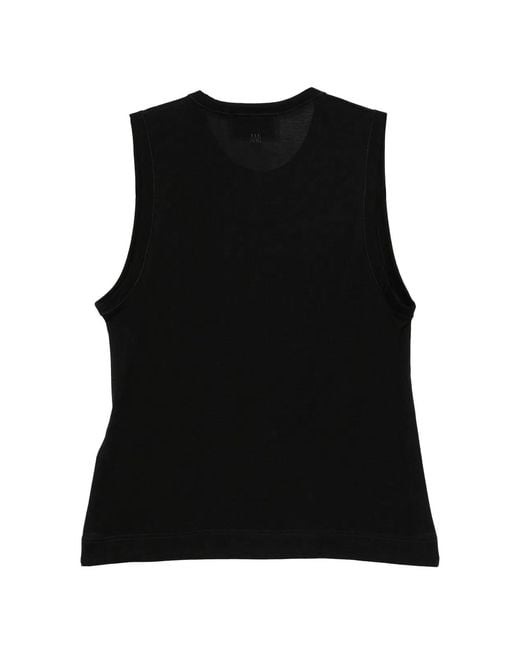AMI Black Cotton Ami Coeur Tank Top