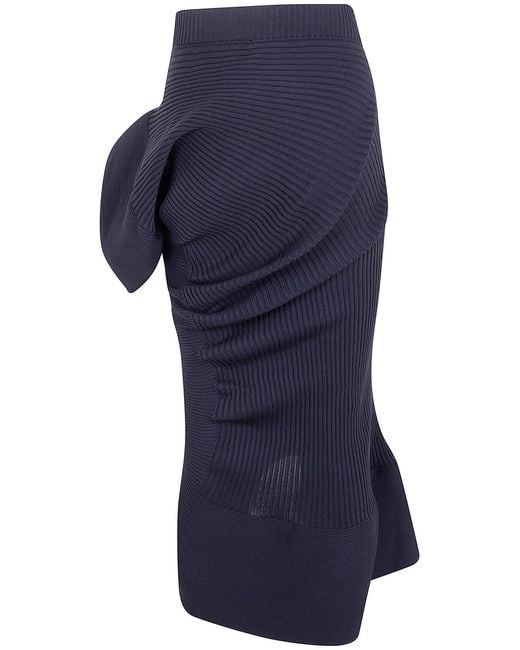 HOMME PLISSÉ Blue Homme Plisse "Life Form" Volume Midi Skirt