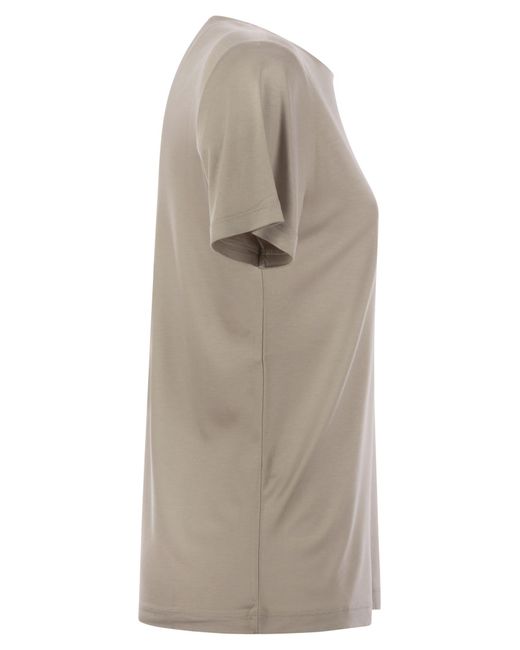 Fay Gray Jersey T Shirt With Boat Neckline