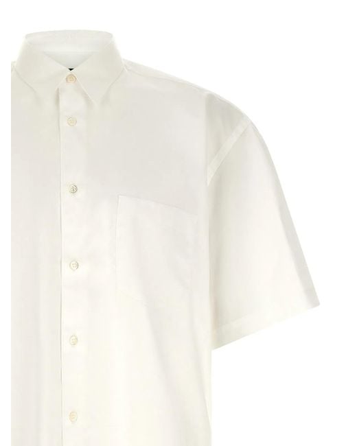 Comme Des GarÃ§ons Homme White Logo Embroidery Shirt for men