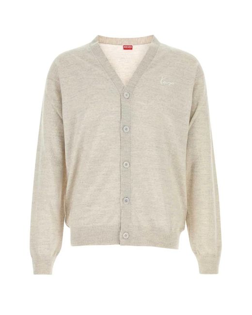 KENZO White Signature Cardigan for men