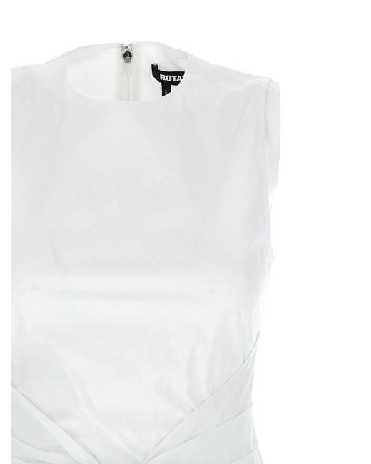 ROTATE BIRGER CHRISTENSEN White Rotate Birger Christensen 'W/Bow' Dress
