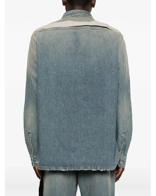 Rick Owens Blue Outershirt for men