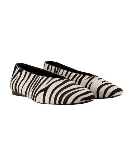 Anine Bing Black Ana Zebra Ballerinas