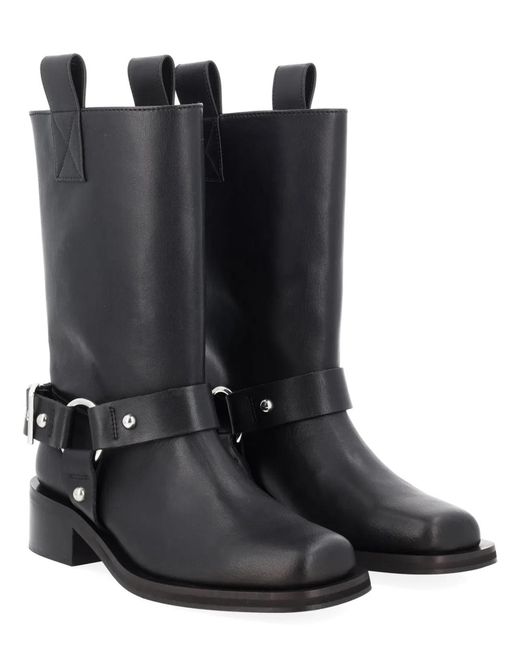 Ganni Black Stivale "Biker"