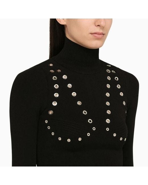 Off-White c/o Virgil Abloh Black High Neck Viscose Sweater