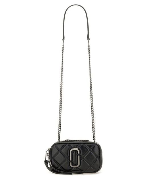 Marc Jacobs White Quilted Leather Chain Snapshot Bag