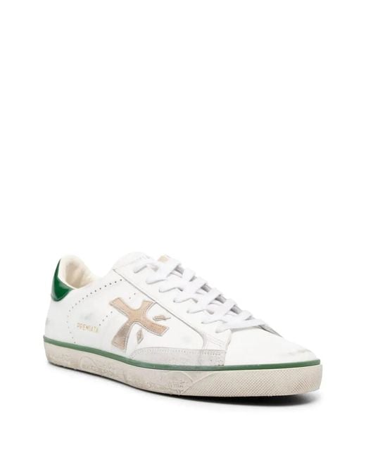 Premiata White Low Sole Sneaker for men