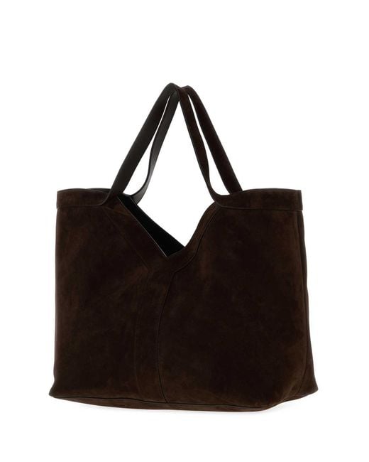 Saint Laurent Black Ysl Bv Y Large Tote Light Sued for men