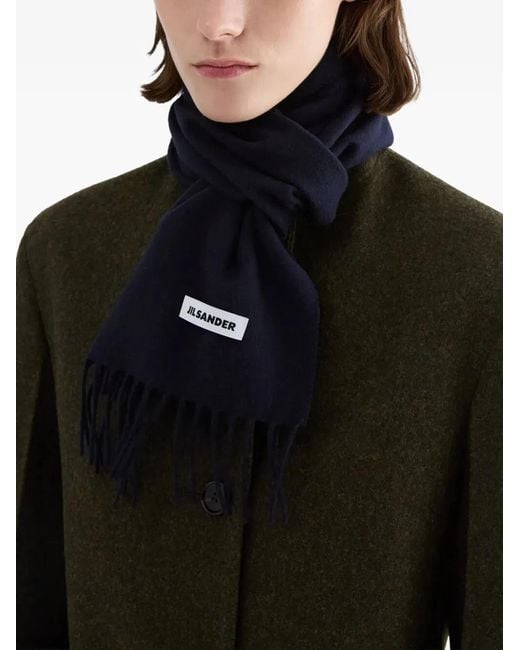 Jil Sander Blue Scarf for men