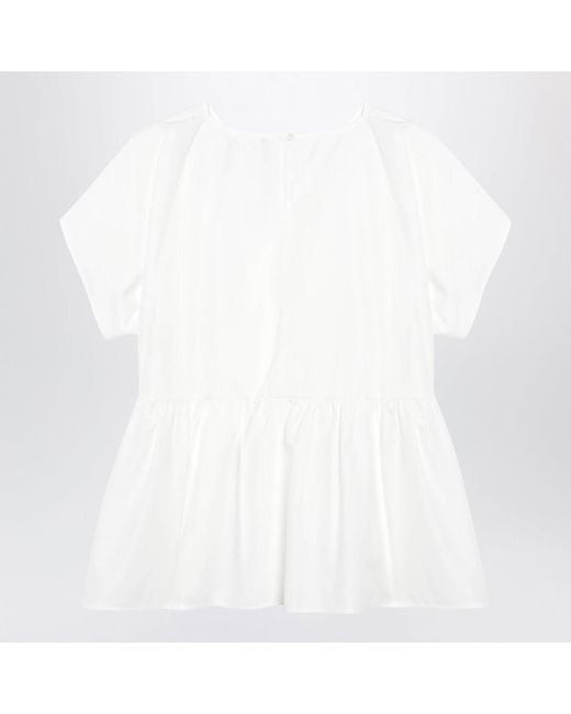 Weekend by Maxmara White Cotton Poplin Blouse