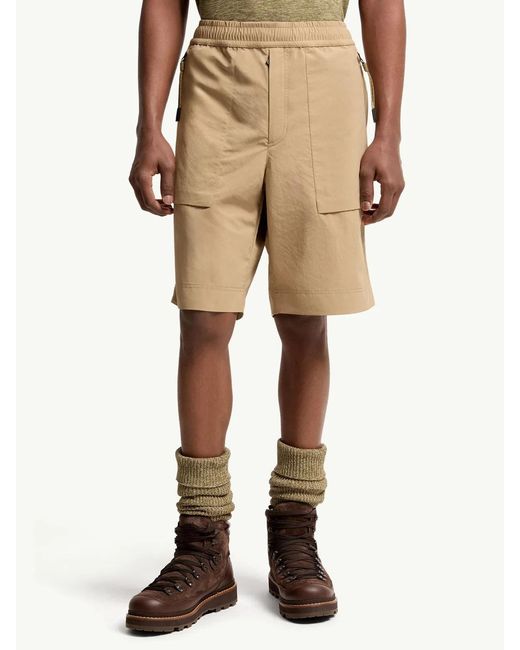 Moncler Natural Technical Froissé Shorts for men