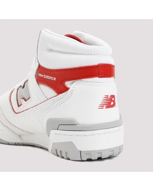 New Balance White Leather And Suede 650 Sneakers