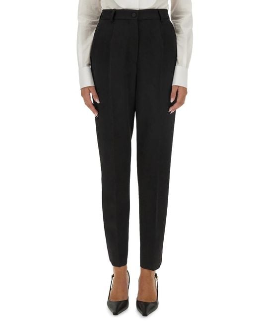 Dolce & Gabbana Black Dolce & Gabbana Tailored Tuxedo Pants