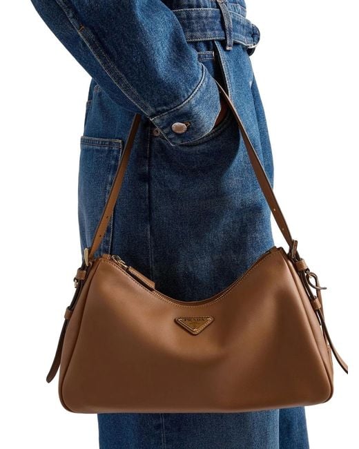 Prada Brown Medium Aimée Shoulder Bag