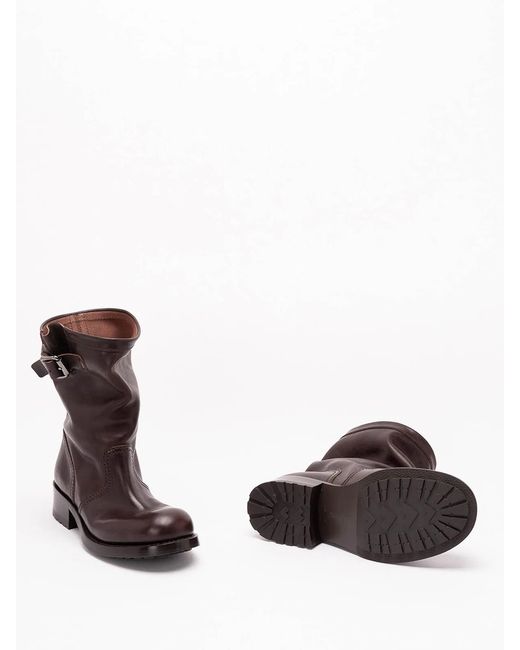 Prada Brown Leather Mid-Calf Boots