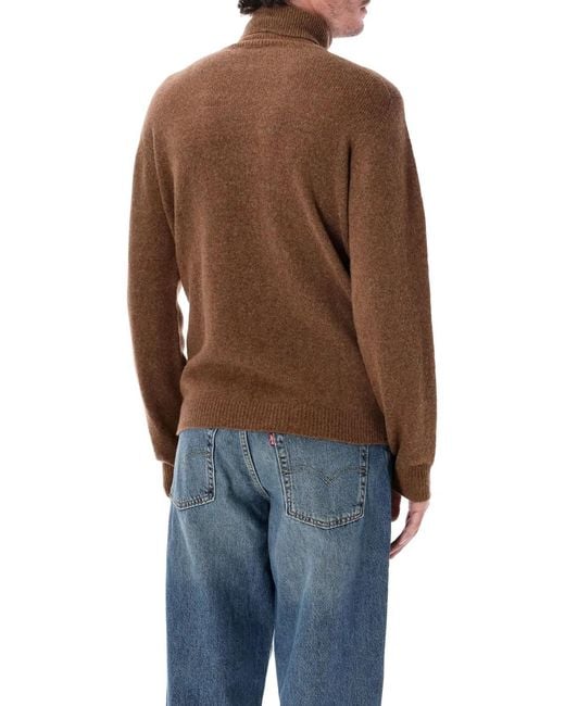 Roberto Collina Brown High Neck for men