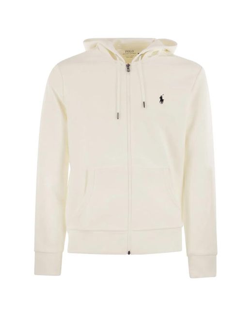 Polo Ralph Lauren White Hoodie With Zip for men