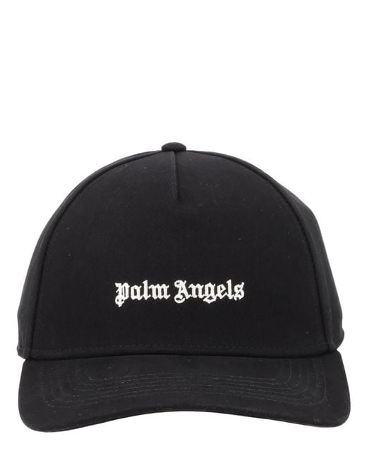 Palm Angels Black Cappello Da Baseball Overlogo for men
