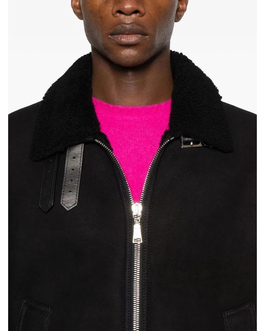 Tagliatore Black Suede Jacket for men