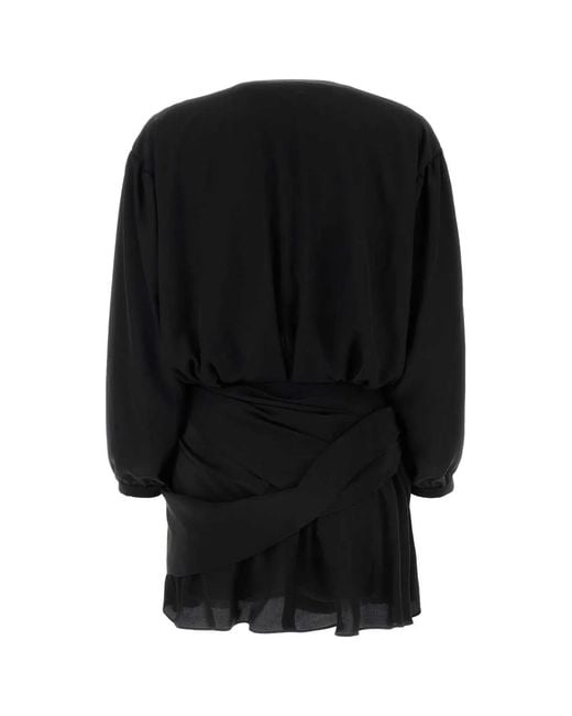 Balenciaga Black Crepe Mini Dress