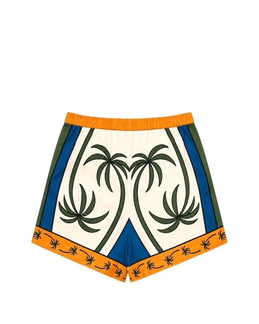 Farm Rio White Tropical Print Shorts