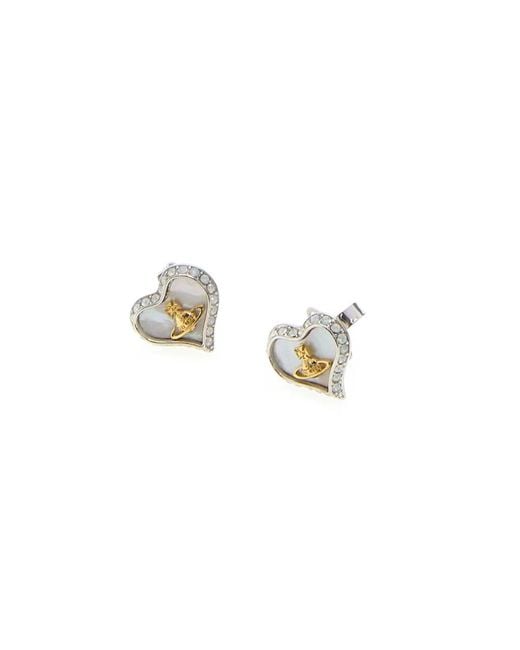Vivienne Westwood White Petra Earrings